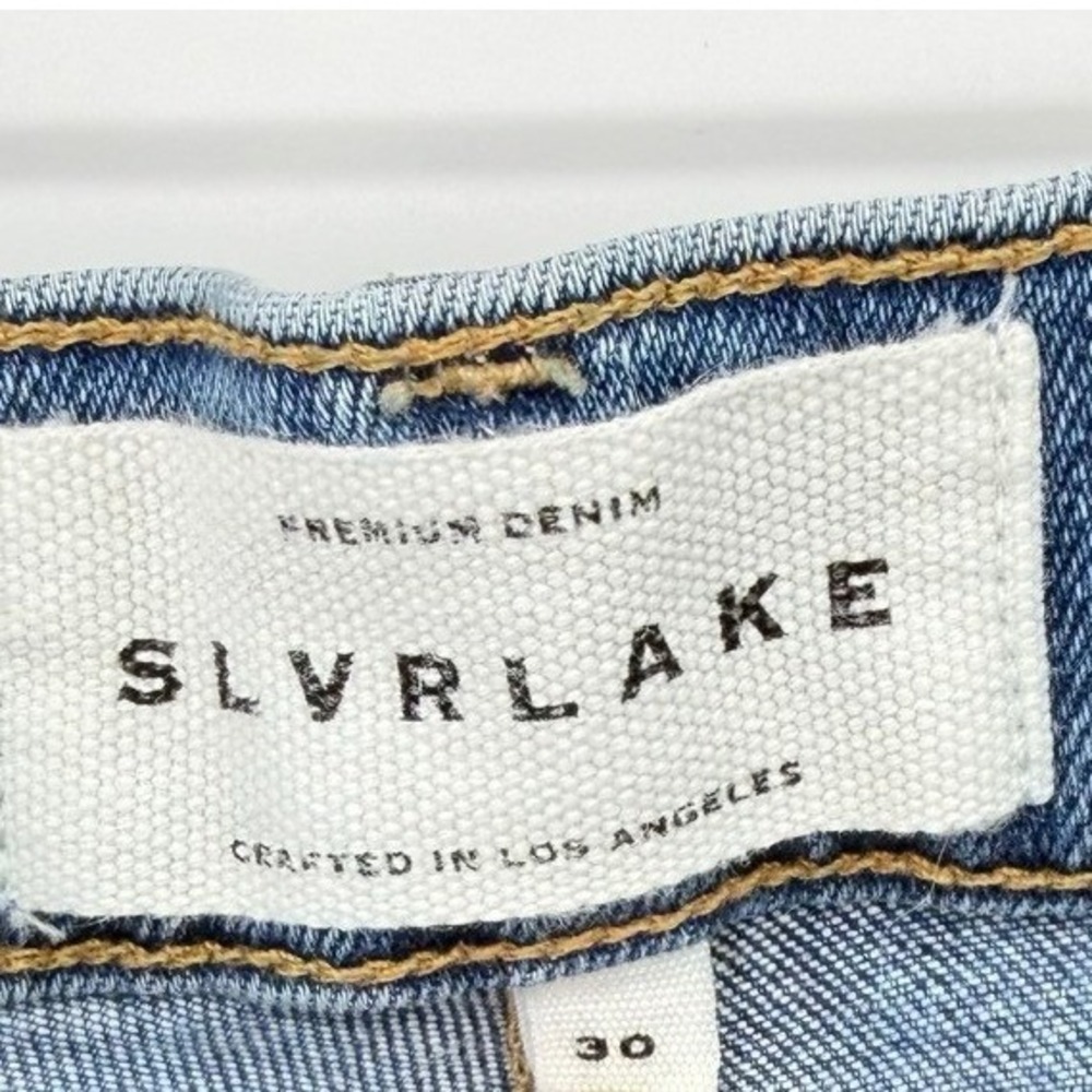 SLVRLAKE Beatnik Ankle Jeans Womens 30 High Rise Slim Leg Blue Skies City Luxury - Picture 6 of 9
